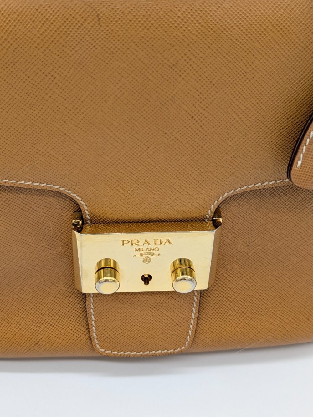 Prada Emblem Safiano Top Handle Bag - Picture 6 of 10